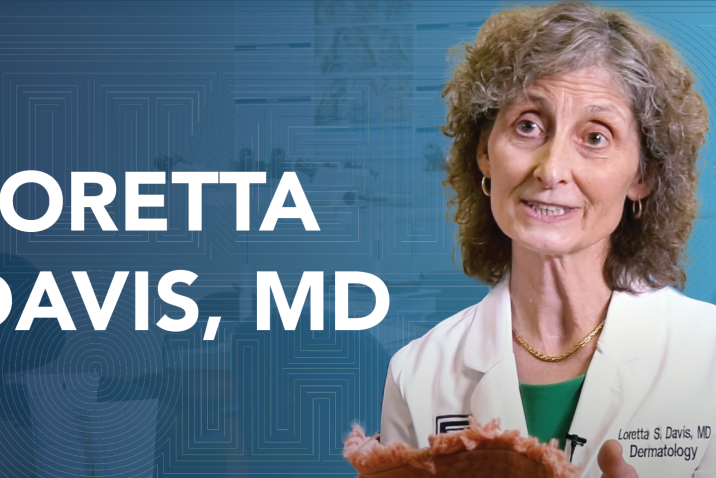 Dr. Loretta Davis in her office on Augusta University's Health Sciences Campus.