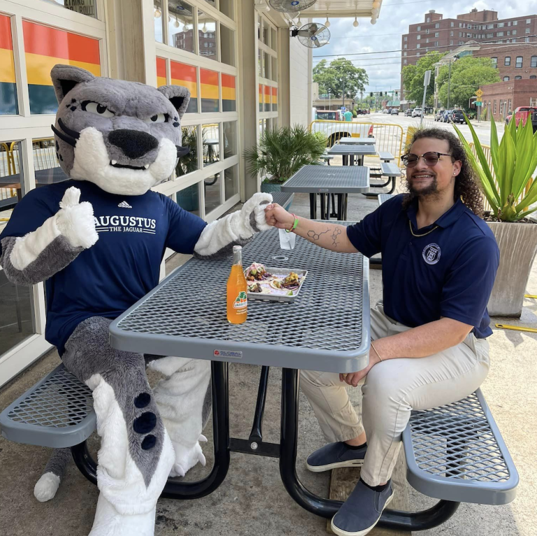 Augustus and a student