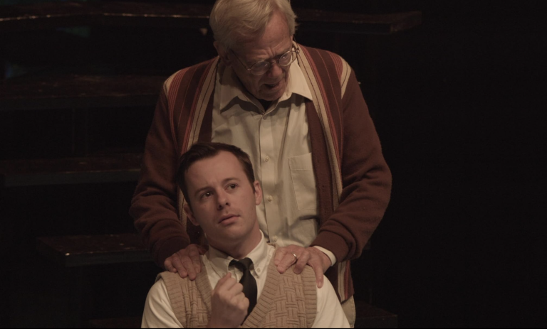 C. Neil Davenport (front) in Augusta University: Noah Hidel's stage play, Smokefall (2016)