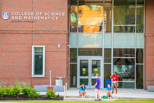 exterior of the College of Science and Math Building on Augusta University's Health Sciences Campus