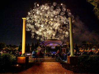 Fireworks during the 2022 Brew N Que on Augusta University's Summerville Campus