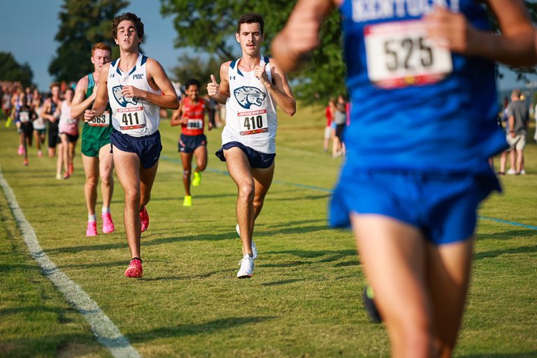 Men running