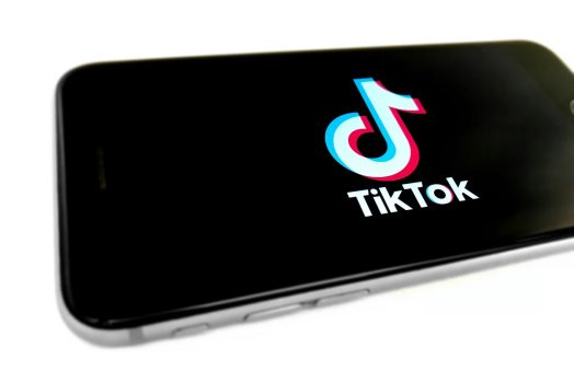 Social media app TikTok on a cellphone