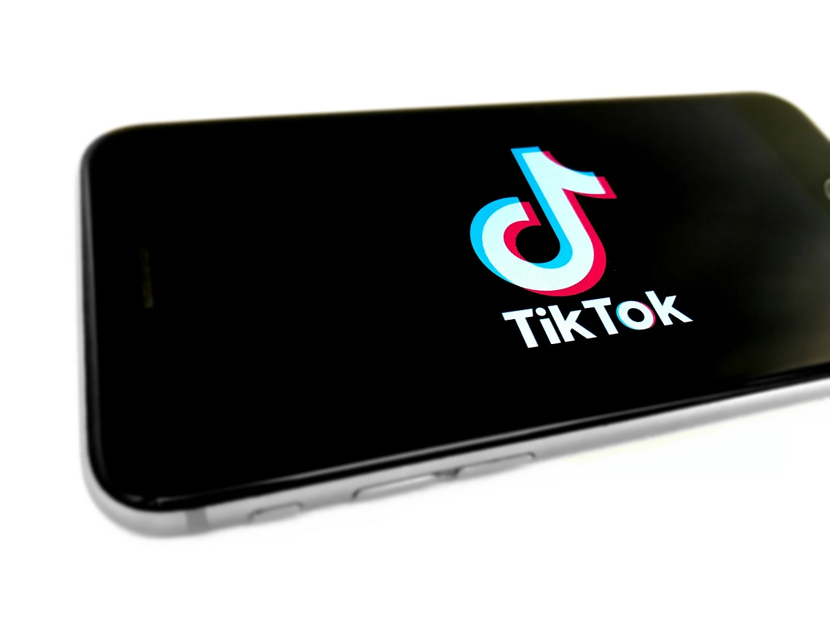 Social media app TikTok on a cellphone