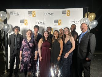 Students and faculty celebrate winning television award