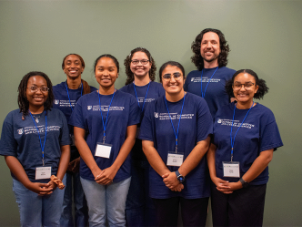 A group of seven college students.