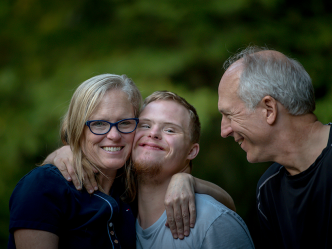 Parents with their son.