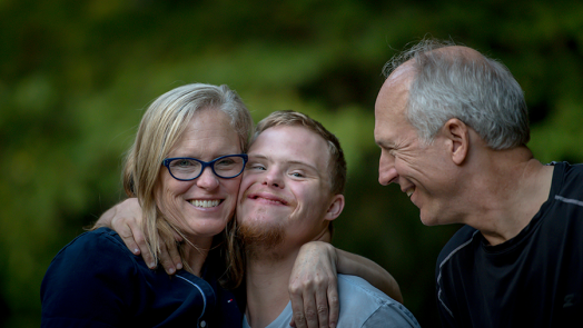 Parents with their son.