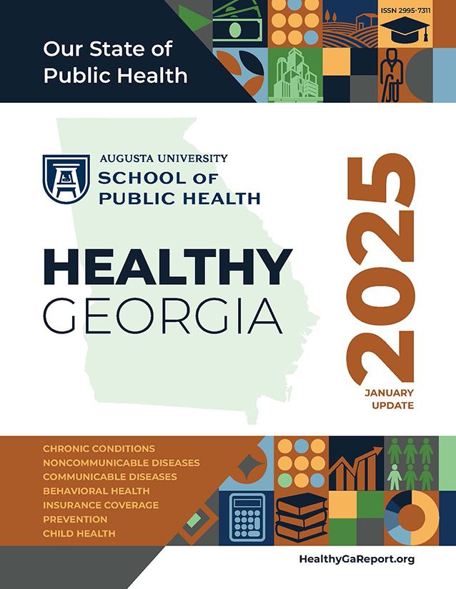 The cover of a publication entitled "Healthy Georgia: Our State of Public Health, 2025 edition."