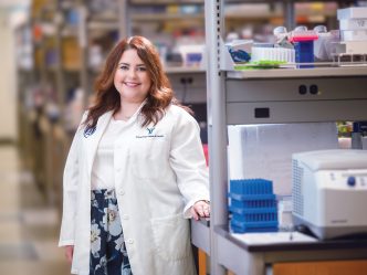 Woman in science lab