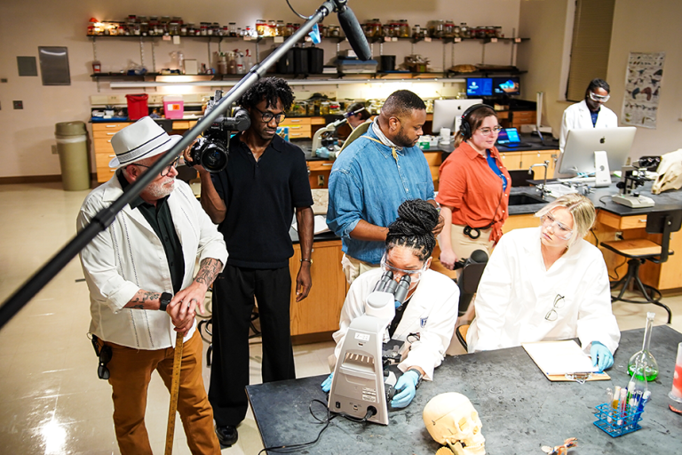 Behind the scenes of the In The Wild podcast trailer filming