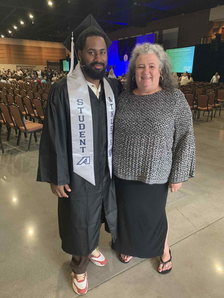 Man and woman smiling