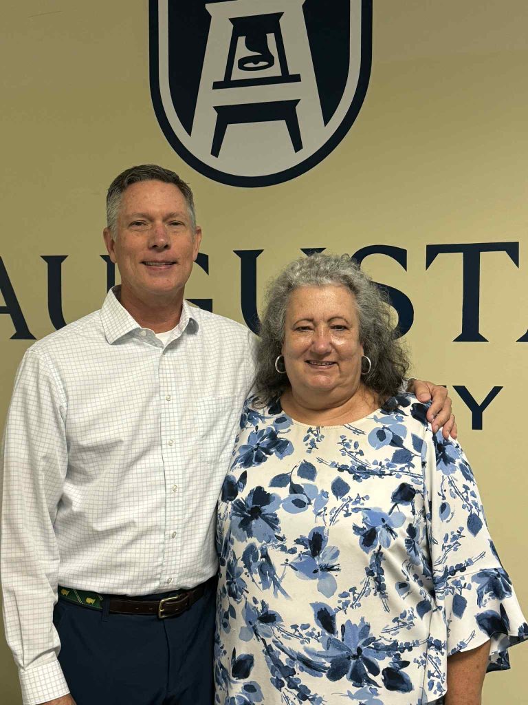 Man and woman smiling