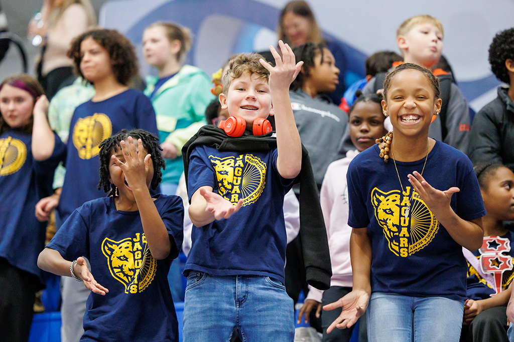 Boys and girls having fun