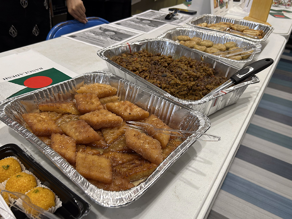 Food sitting on a table