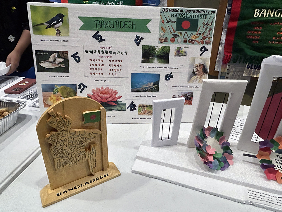 Table display featuring cultural items
