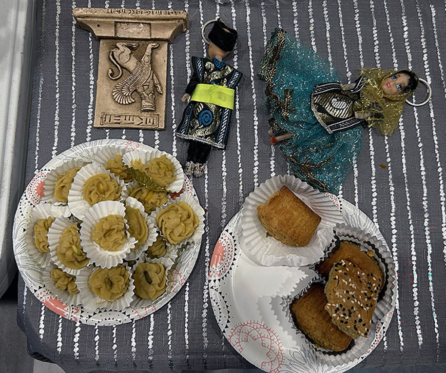 Food sitting on a table