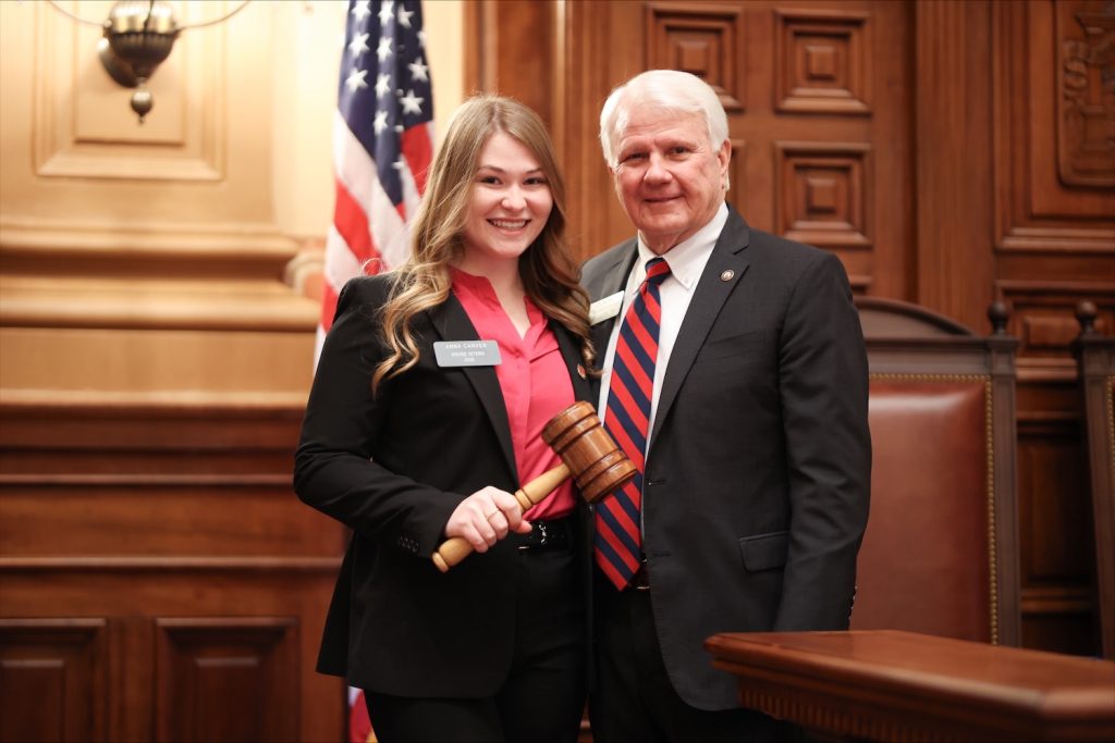Two people at the Capitol