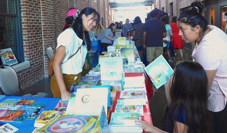 People at the Harris Literacy Center Event