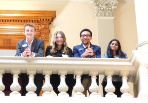 Four interns at the Capitol