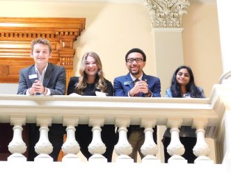 Four interns at the Capitol