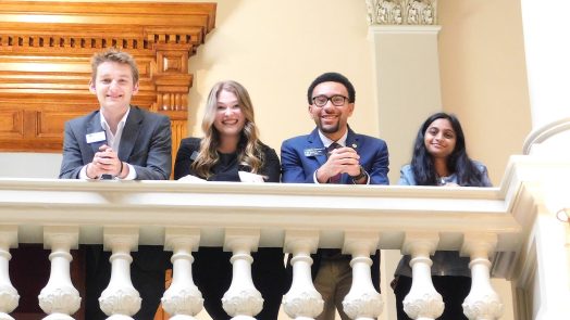 Four interns at the Capitol