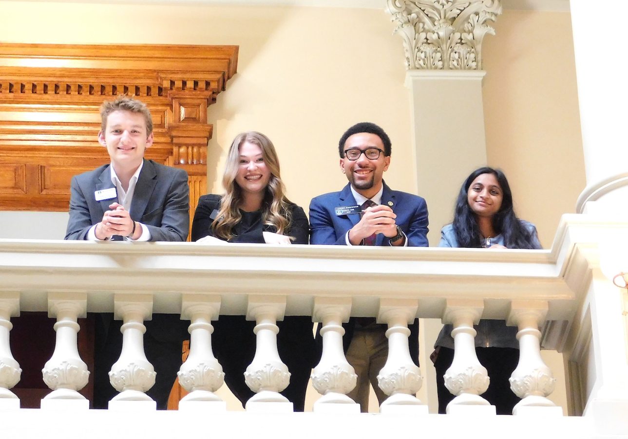 Four interns at the Capitol