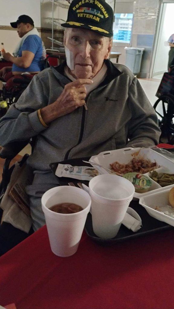 Man sitting in front of food