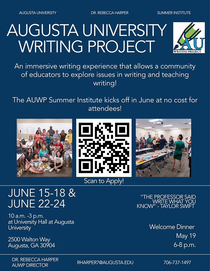 A flyer for a summer institute at a university.