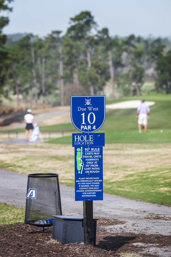 New signs on the tee box