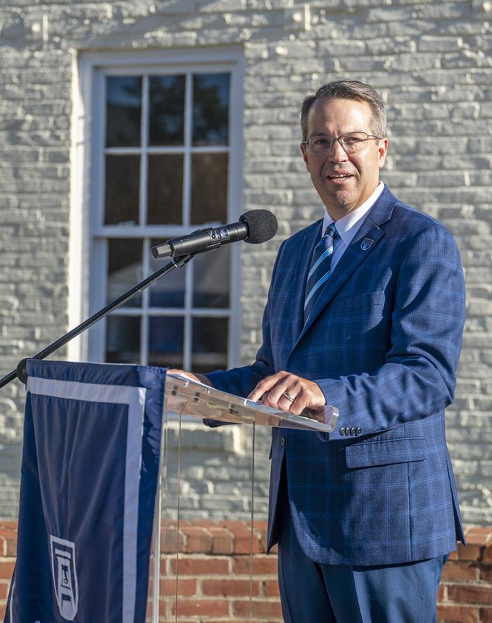 Man at podium