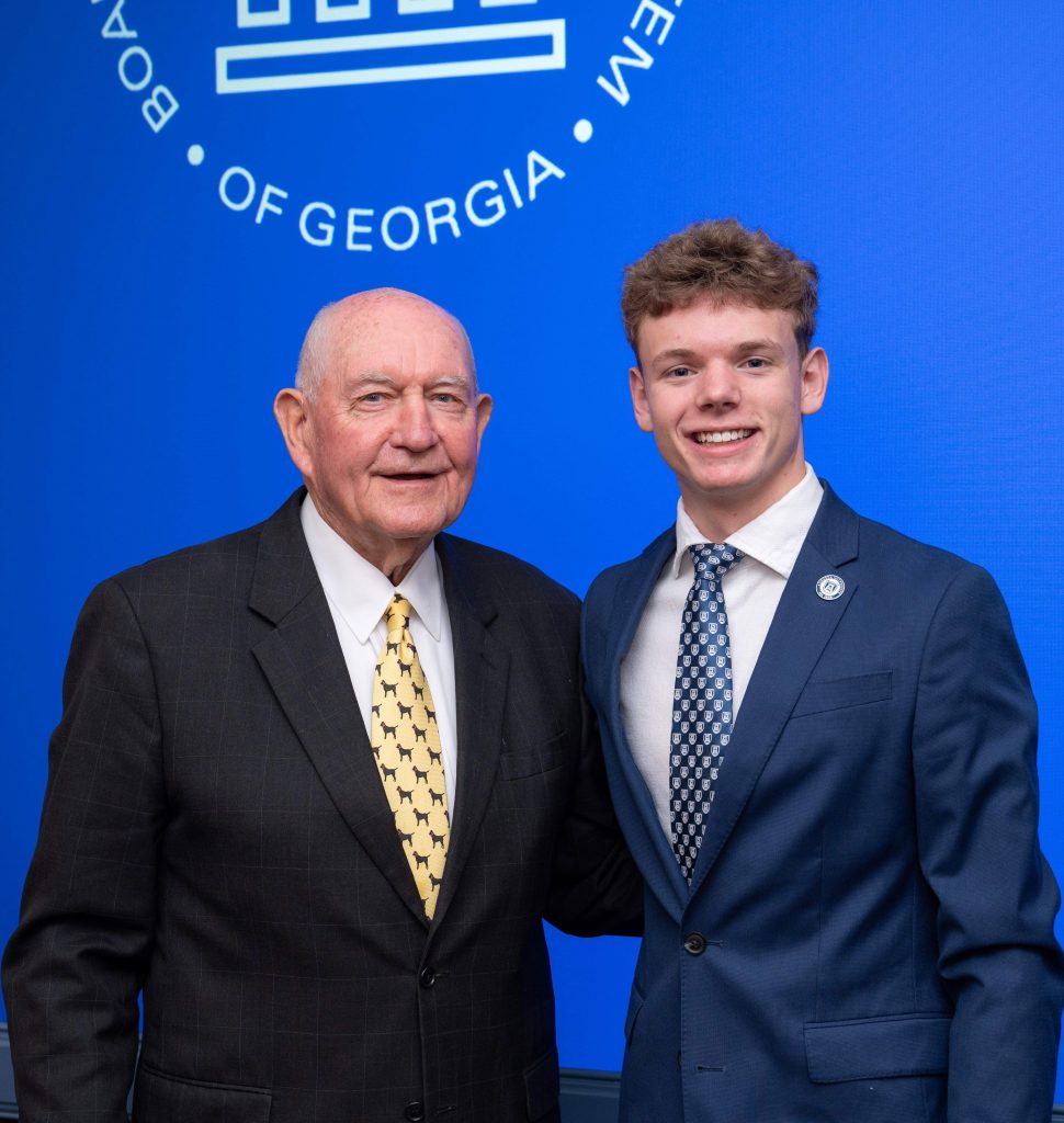 Sonny Perdue, Chancellor of the University System of Georgia, with John Blalock