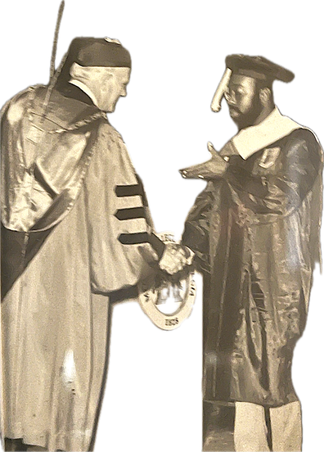 Man graduating