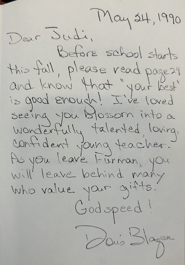 A page with words written on it from one person to another 