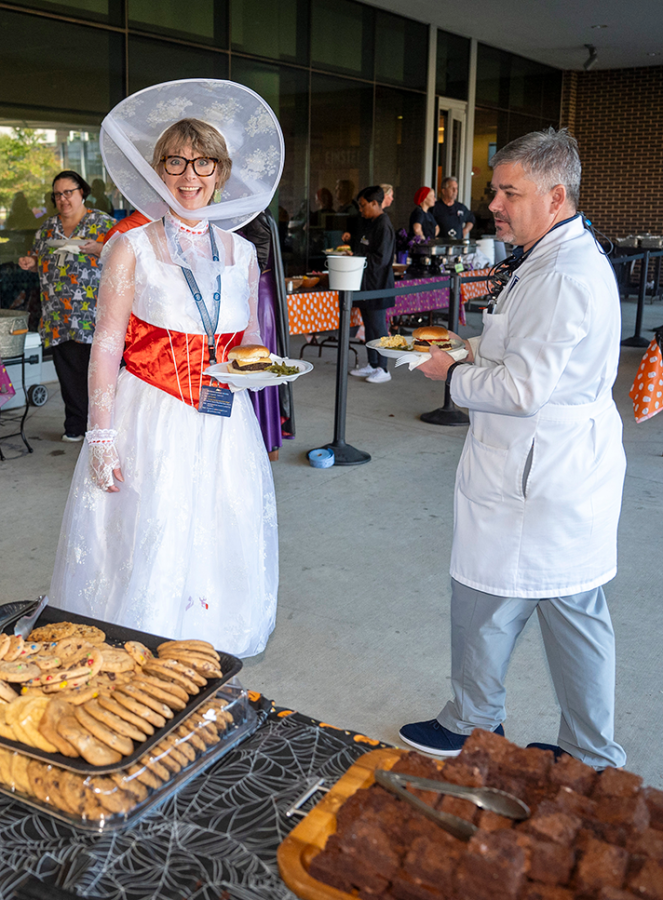 former dean of Dental College of Georgia dressed in costume