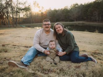 Family with baby