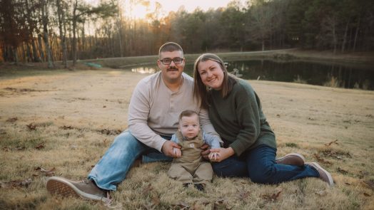 Family with baby