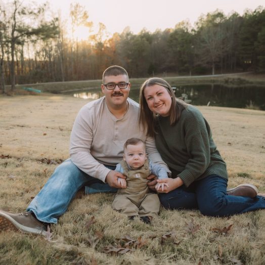 Family with baby