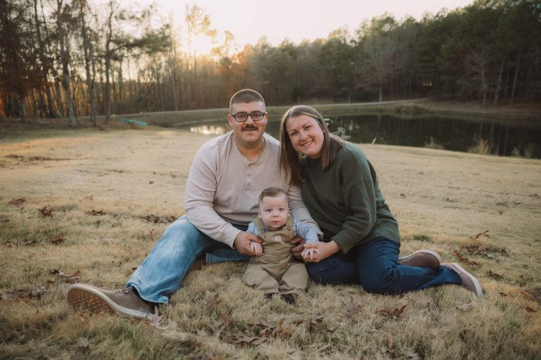 Family with baby