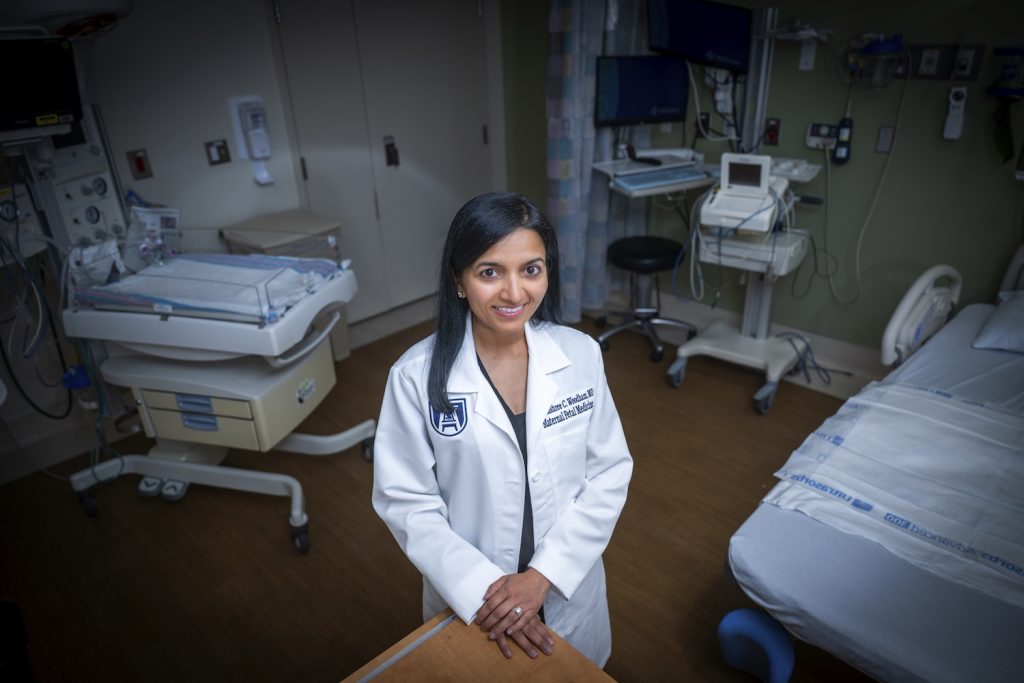 Doctor in a delivery room.