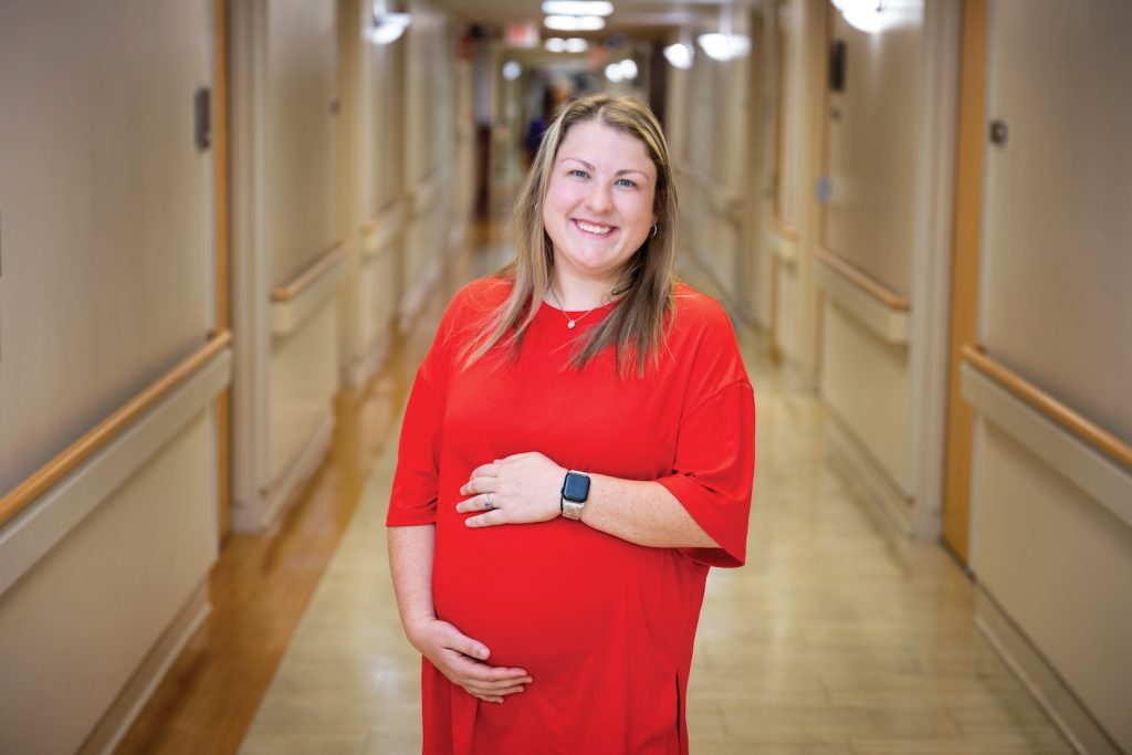 Pregnant woman in a hospital