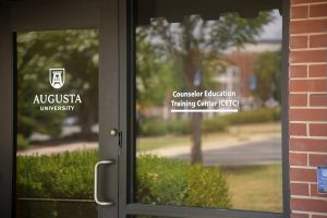 Photo of the door of the Counselor Education Training Center.
