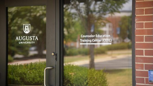 Photo of the door of the Counselor Education Training Center.