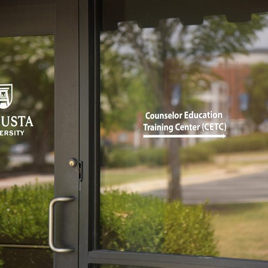 Photo of the door of the Counselor Education Training Center.