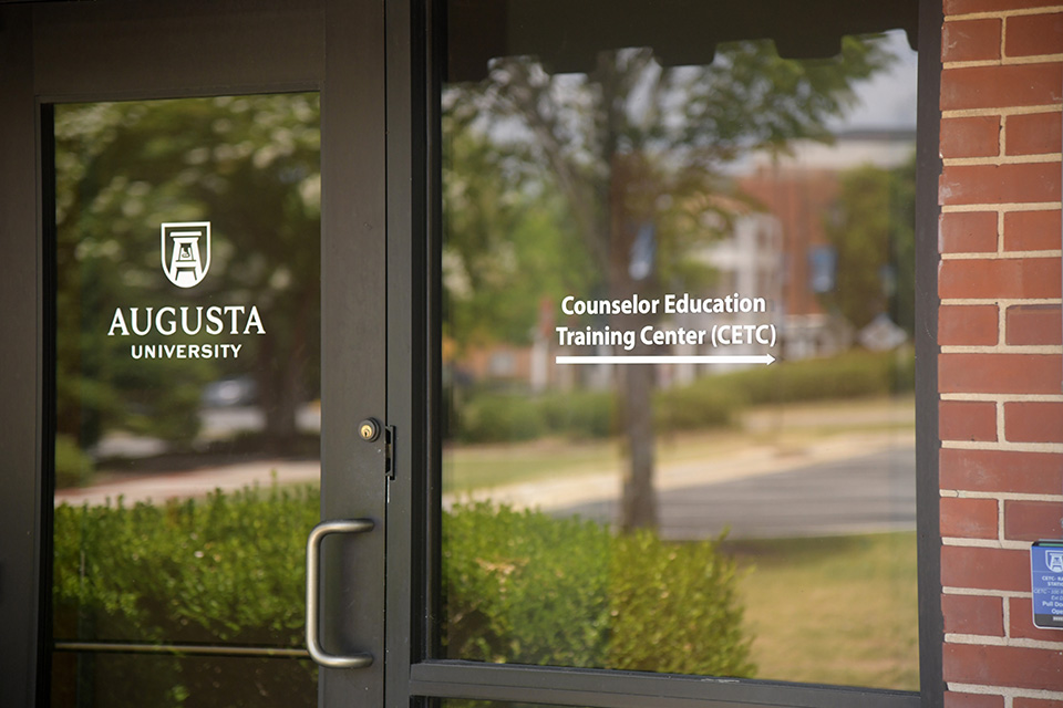 Photo of the door of the Counselor Education Training Center.