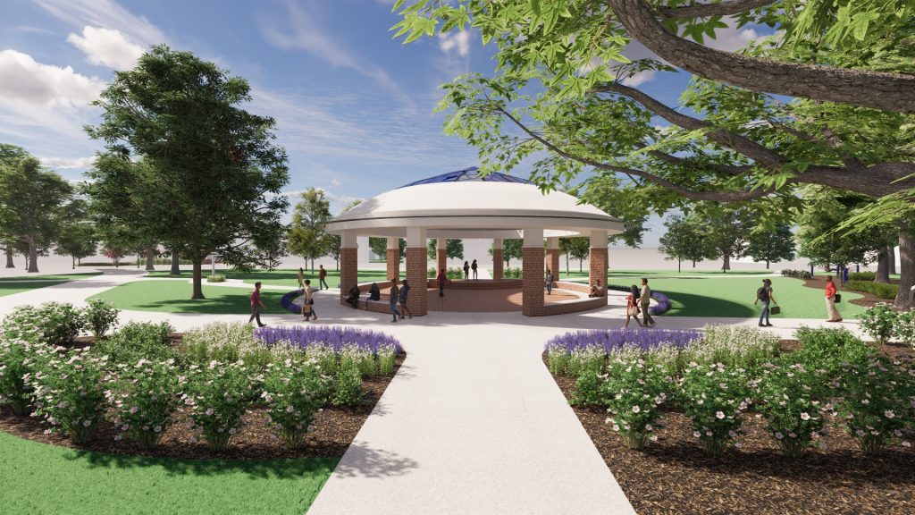 Rendering of an outdoor brick rotunda
