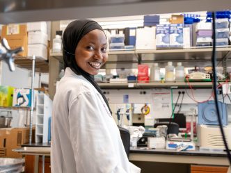 Zainab Tiamiyu, a PhD candidate in the Department of Biochemistry and Cancer Biology at the Georgia Cancer Center at the Medical College of Georgia