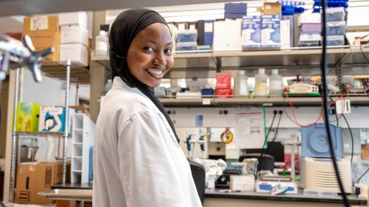 Zainab Tiamiyu, a PhD candidate in the Department of Biochemistry and Cancer Biology at the Georgia Cancer Center at the Medical College of Georgia